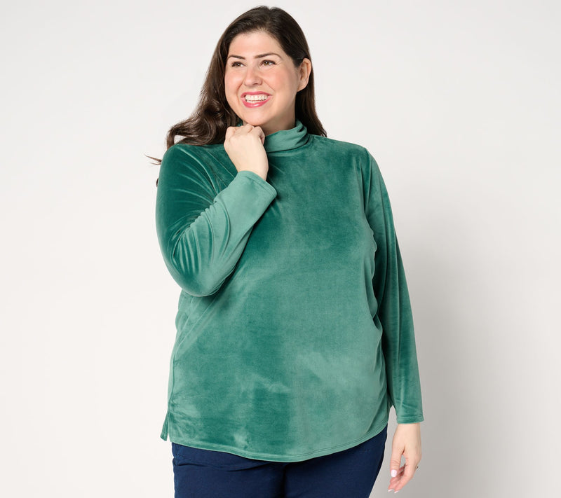 Belle by Kim Gravel Belleour Ruched Turtleneck Top — View 12
