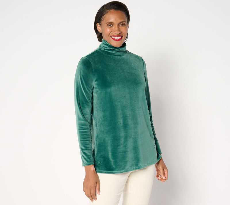Belle by Kim Gravel Belleour Ruched Turtleneck Top — View 3