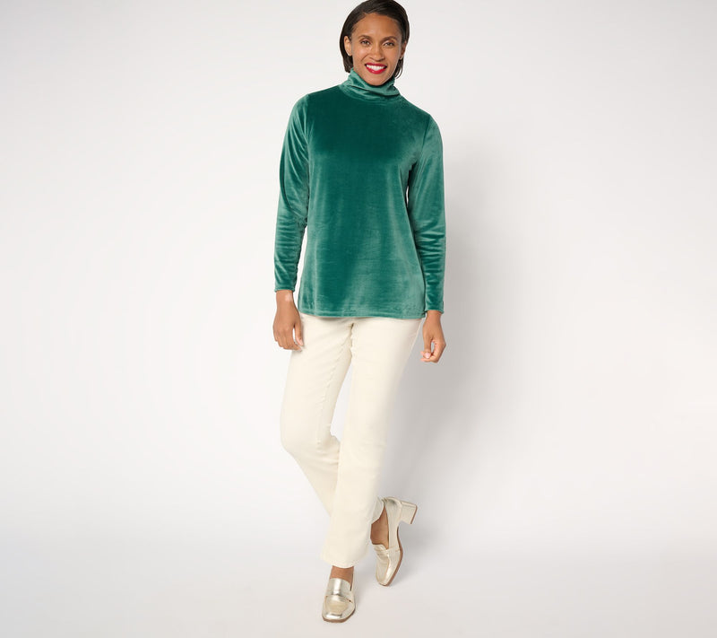 Belle by Kim Gravel Belleour Ruched Turtleneck Top — View 14