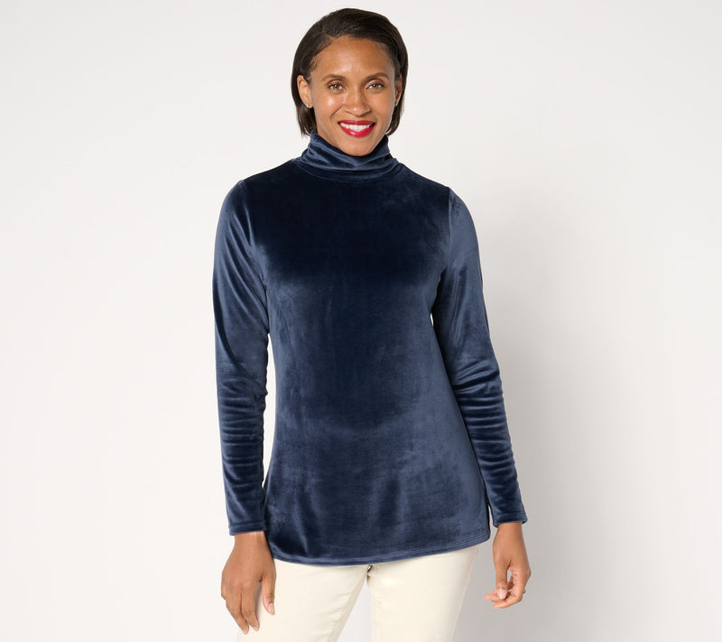 Belle by Kim Gravel Belleour Ruched Turtleneck Top — View 9