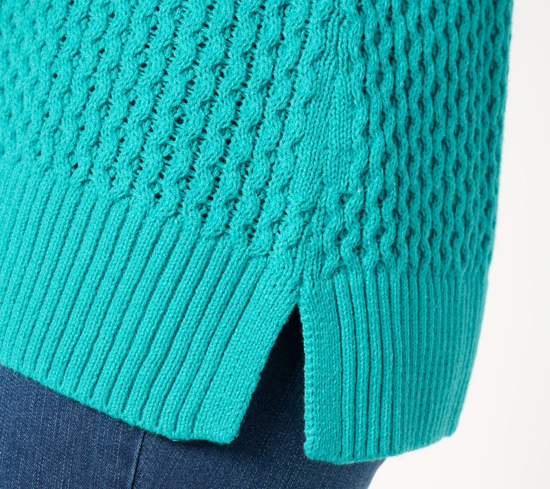 Belle by Kim Gravel Honeycomb Stitch Color Block Sweater — View 5