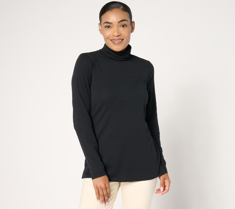 Belle by Kim Gravel TripleLuxe Micro Ribbed Turtleneck — View 13