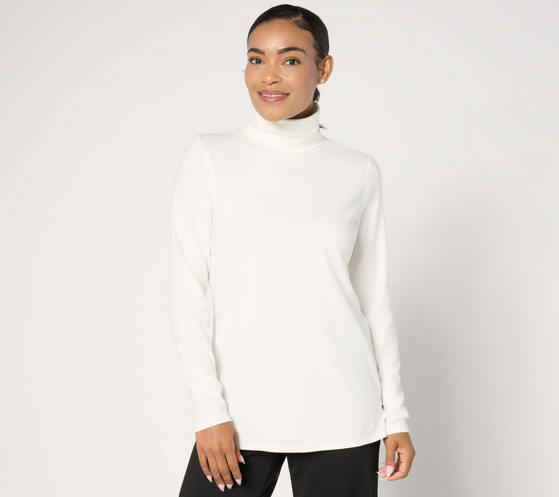 Belle by Kim Gravel TripleLuxe Micro Ribbed Turtleneck — View 5