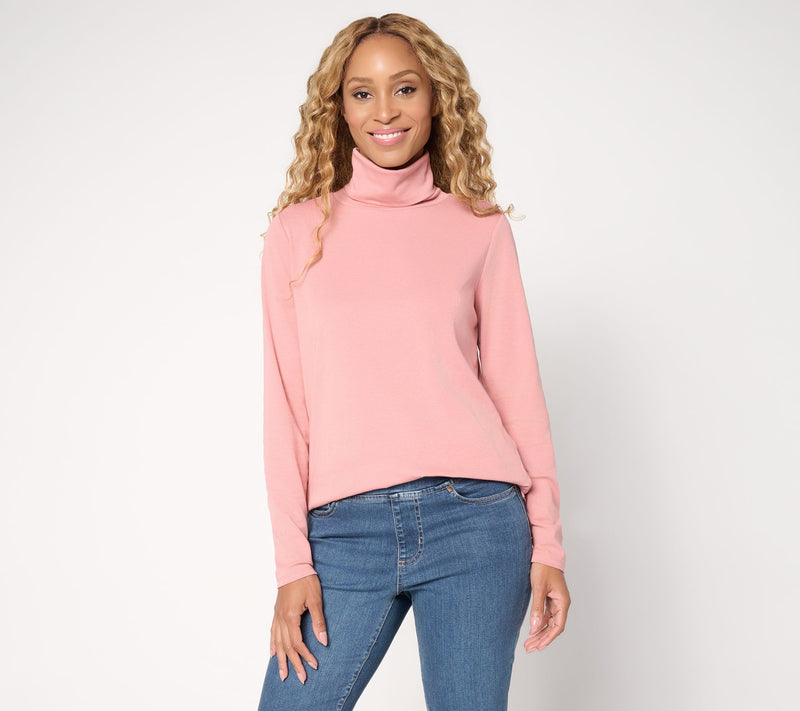 Belle by Kim Gravel TripleLuxe Micro Ribbed Turtleneck — View 27