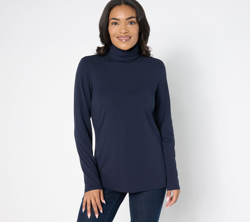 Belle by Kim Gravel TripleLuxe Micro Ribbed Turtleneck — View 15