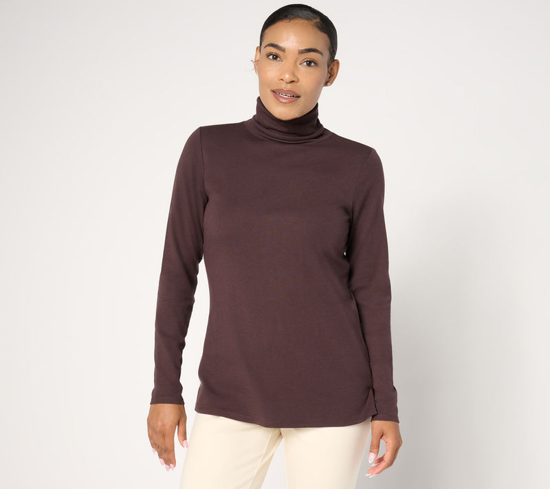 Belle by Kim Gravel TripleLuxe Micro Ribbed Turtleneck — View 11