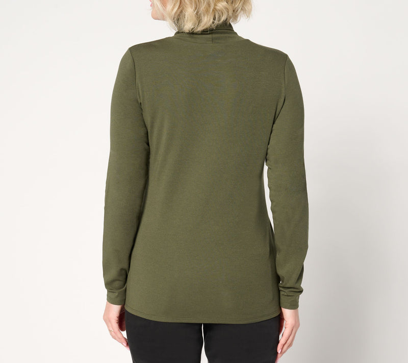 Belle by Kim Gravel TripleLuxe Micro Ribbed Turtleneck — View 21