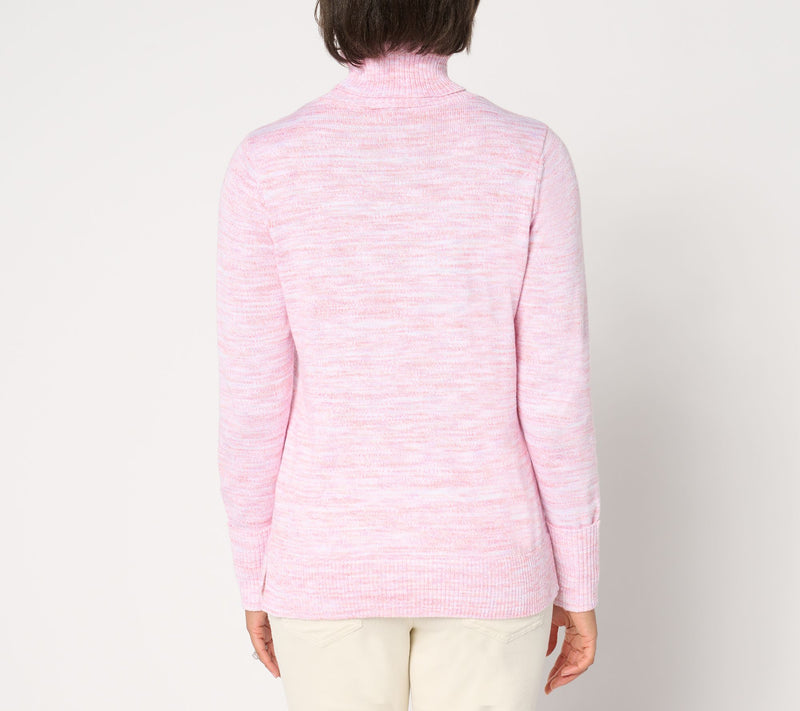 Belle by Kim Gravel Speckle Yarn Turtleneck Sweater — View 3
