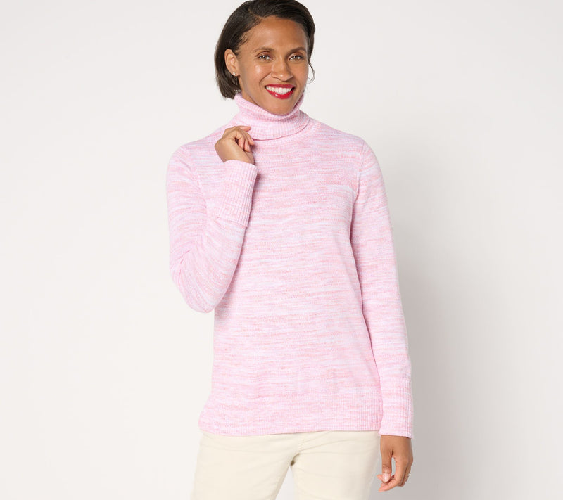 Belle by Kim Gravel Speckle Yarn Turtleneck Sweater — Main view