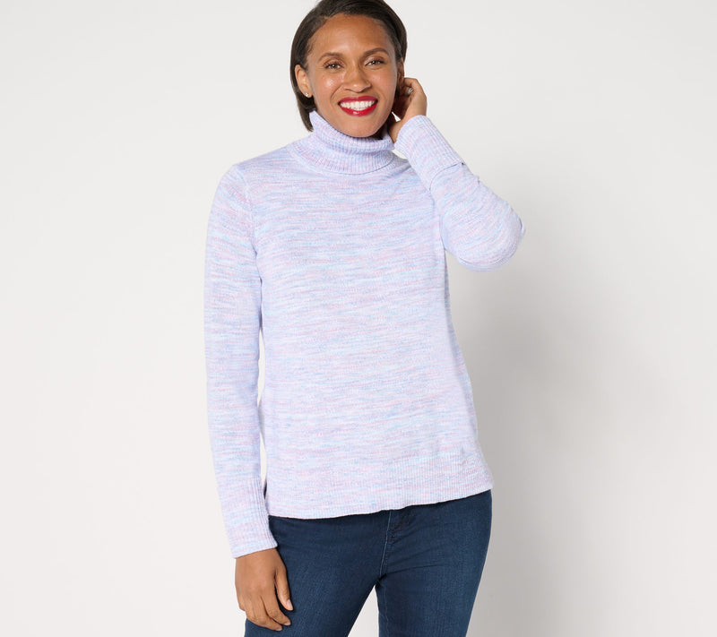Belle by Kim Gravel Speckle Yarn Turtleneck Sweater — View 10