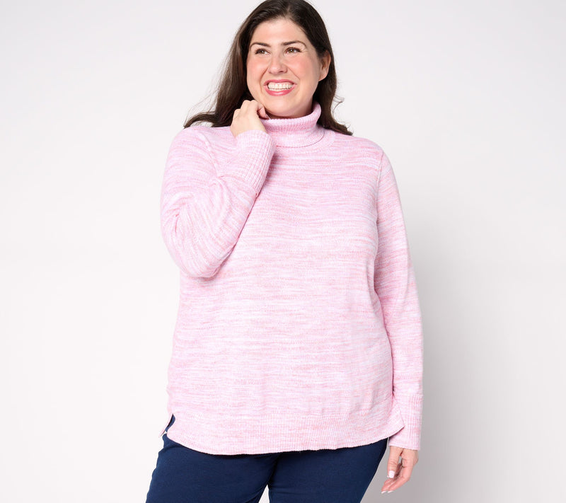 Belle by Kim Gravel Speckle Yarn Turtleneck Sweater — View 2