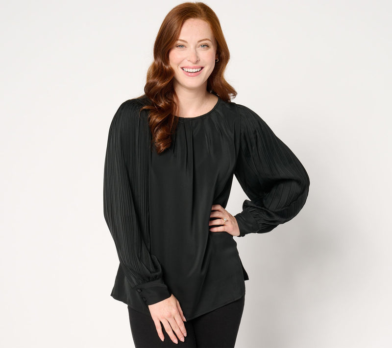 Belle by Kim Gravel Romantica Accordian Sleeve Blouse — View 11