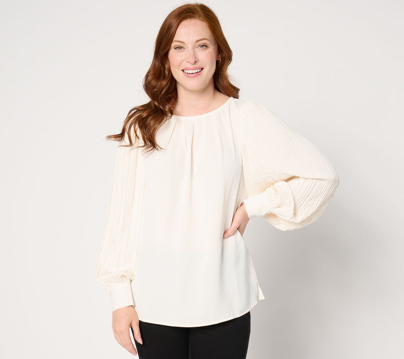 Belle by Kim Gravel Romantica Accordian Sleeve Blouse — View 5