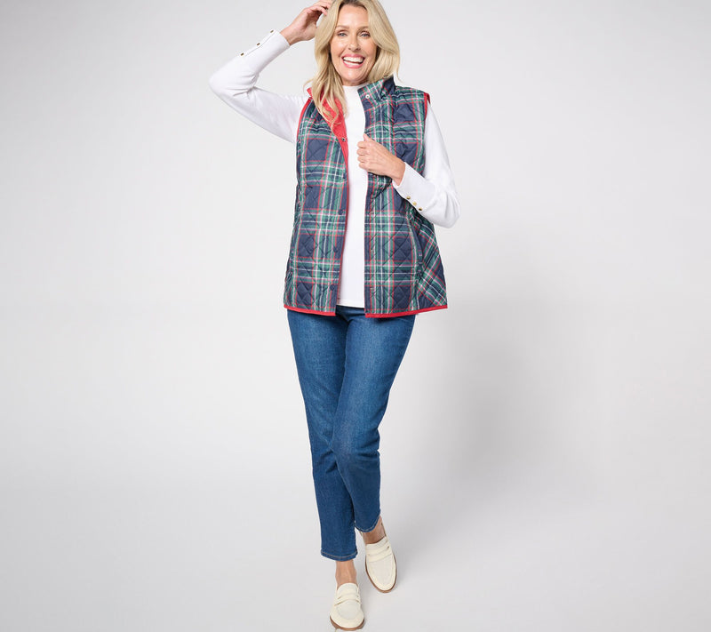 Jingle Belles by Kim Gravel Totally Tartan Reversibelle Vest — View 12