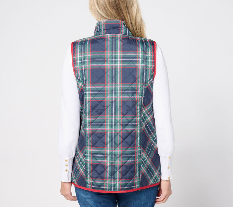 Jingle Belles by Kim Gravel Totally Tartan Reversibelle Vest — View 10