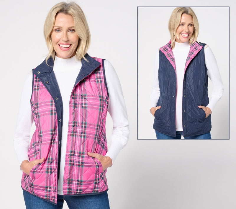 Jingle Belles by Kim Gravel Totally Tartan Reversibelle Vest — View 3