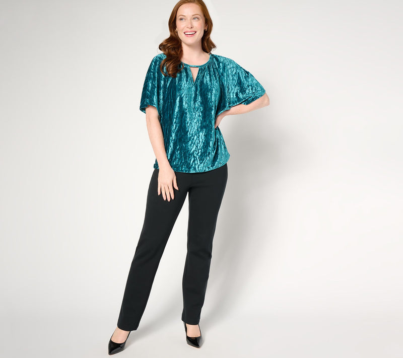 BEAUTIFUL by Lawrence Zarian Crinkle Velvet Top — View 11