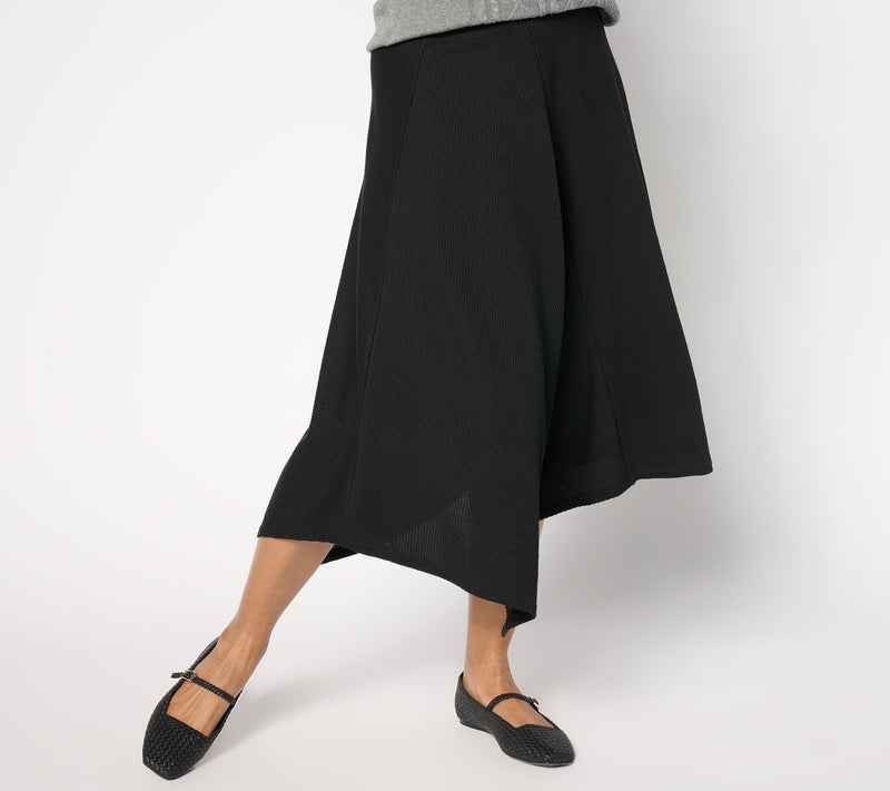 BEAUTIFUL by Lawrence Zarian Regular Asymmetric Rib Knit Skirt — View 3