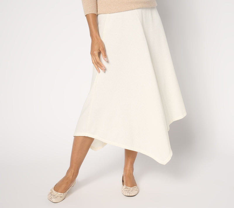 BEAUTIFUL by Lawrence Zarian Regular Asymmetric Rib Knit Skirt — View 5