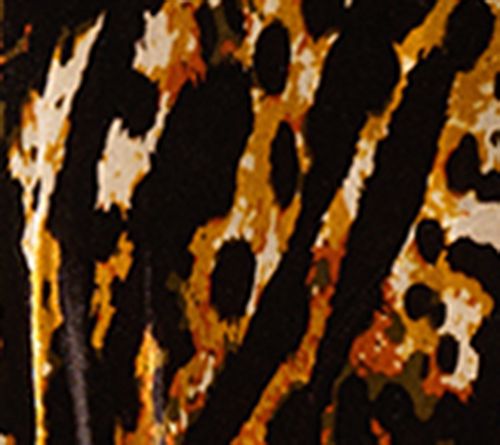 Women with Control Petite Printed Knit Velvet V-Neck Dress — View 4