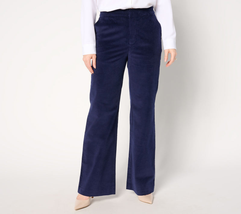 BEAUTIFUL by Lawrence Zarian Petite Wide Leg Corduroy Pant — View 14