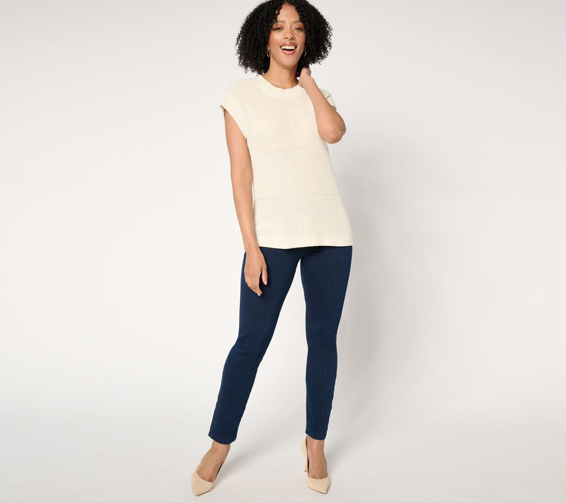 Women with Control Tummy Control Prime Stretch Denim Regular Pants — View 11
