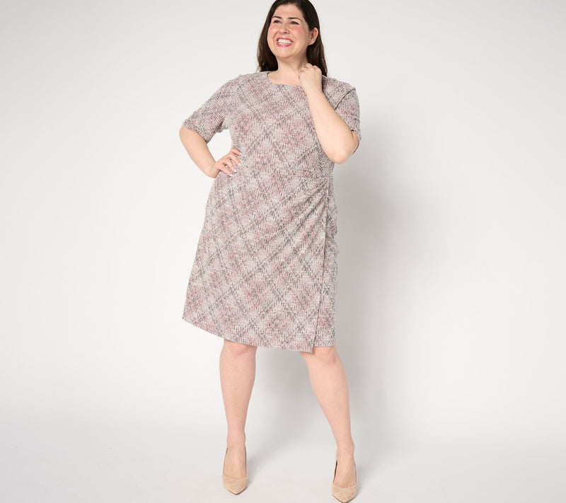 BEAUTIFUL by Lawrence Zarian Regular Stretch Tweed Midi Dress — View 6