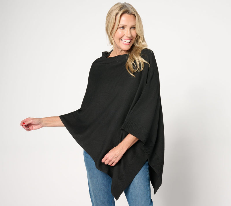 Complliments Cowl Neck Poncho — View 7