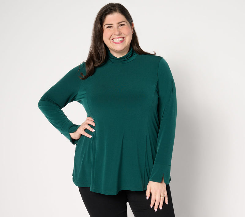 Susan Graver Modern Essentials Pet Liquid Knit Fit & Flare Tunic — View 12