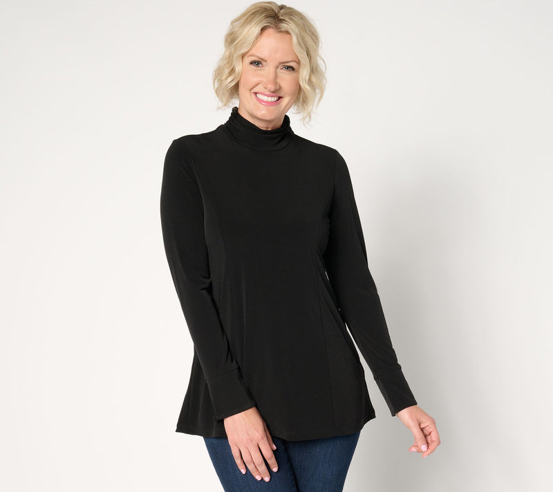 Susan Graver Modern Essentials Pet Liquid Knit Fit & Flare Tunic — View 11