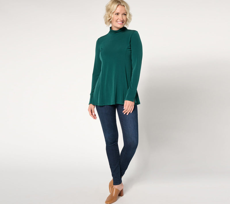 Susan Graver Modern Essentials Pet Liquid Knit Fit & Flare Tunic — View 13