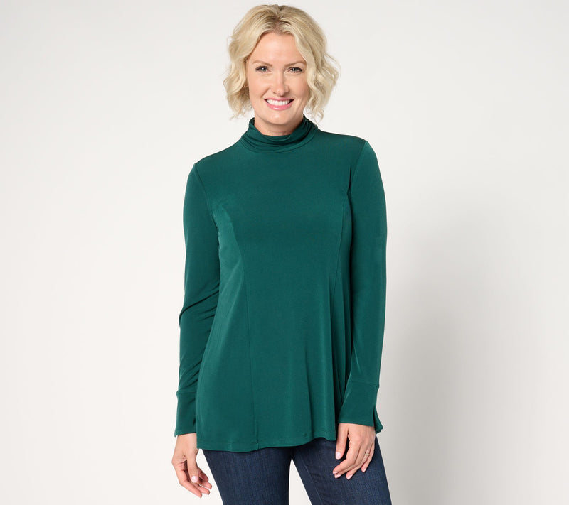 Susan Graver Modern Essentials Pet Liquid Knit Fit & Flare Tunic — View 7