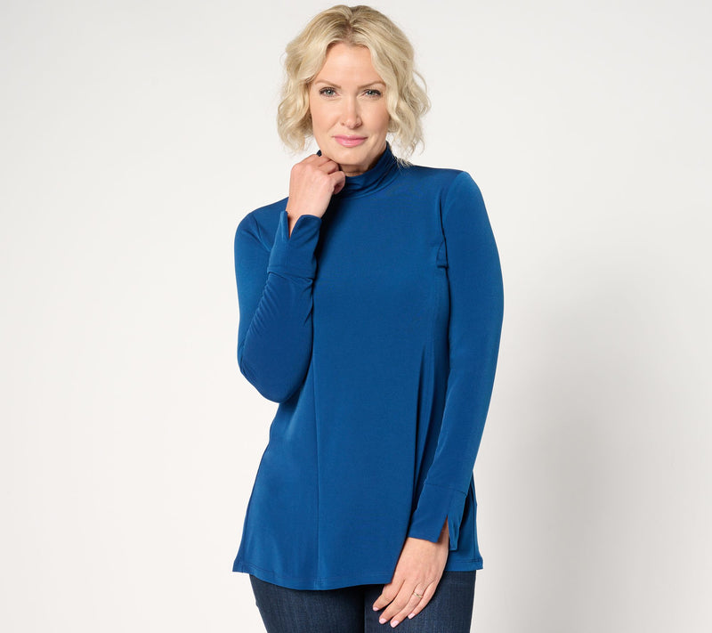 Susan Graver Modern Essentials Pet Liquid Knit Fit & Flare Tunic — View 9