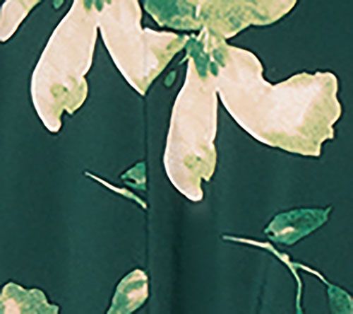 Susan Graver Pet Printed Liquid Knit Lace & Velvet Trim Midi Dress — View 8