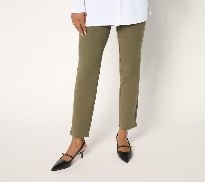 Women with Control Petite Tummy Control TUSHY LIFTER Slim Leg Pants — View 18