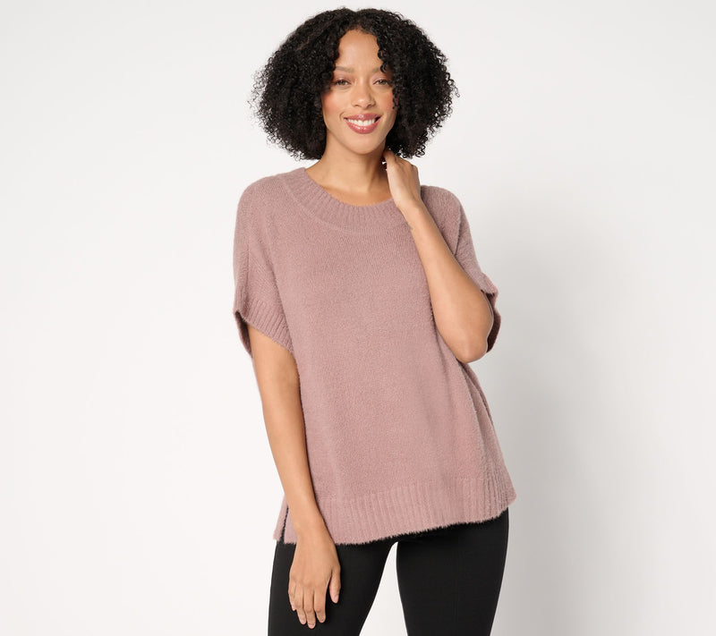 Studio Park x Amy Stran Drop Shoulder Brushed Sweater with Rib Hem — View 12