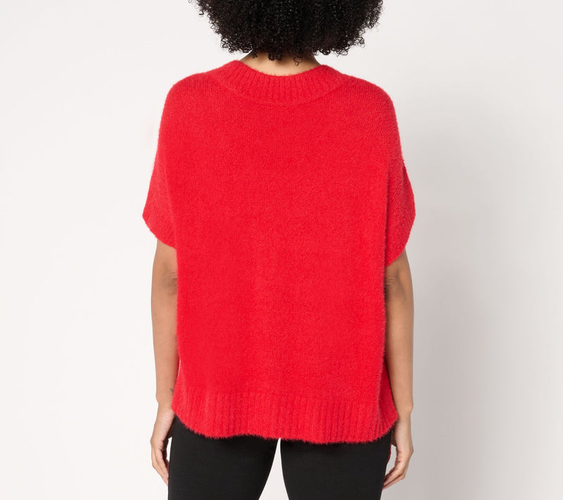 Studio Park x Amy Stran Drop Shoulder Brushed Sweater with Rib Hem — View 3