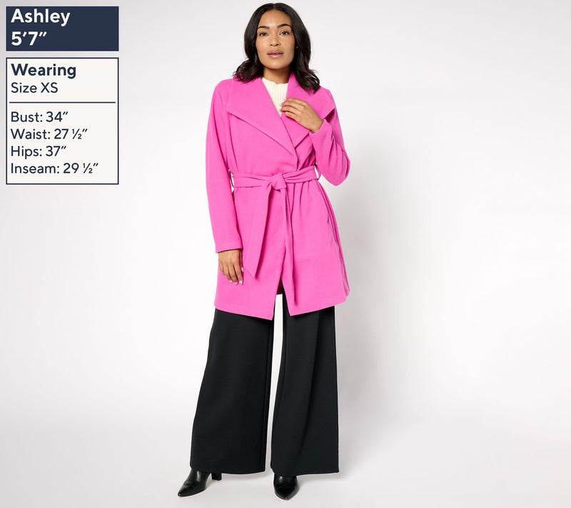 Studio Park x Amy Stran Brushed Double Knit Wrap Coat — View 7