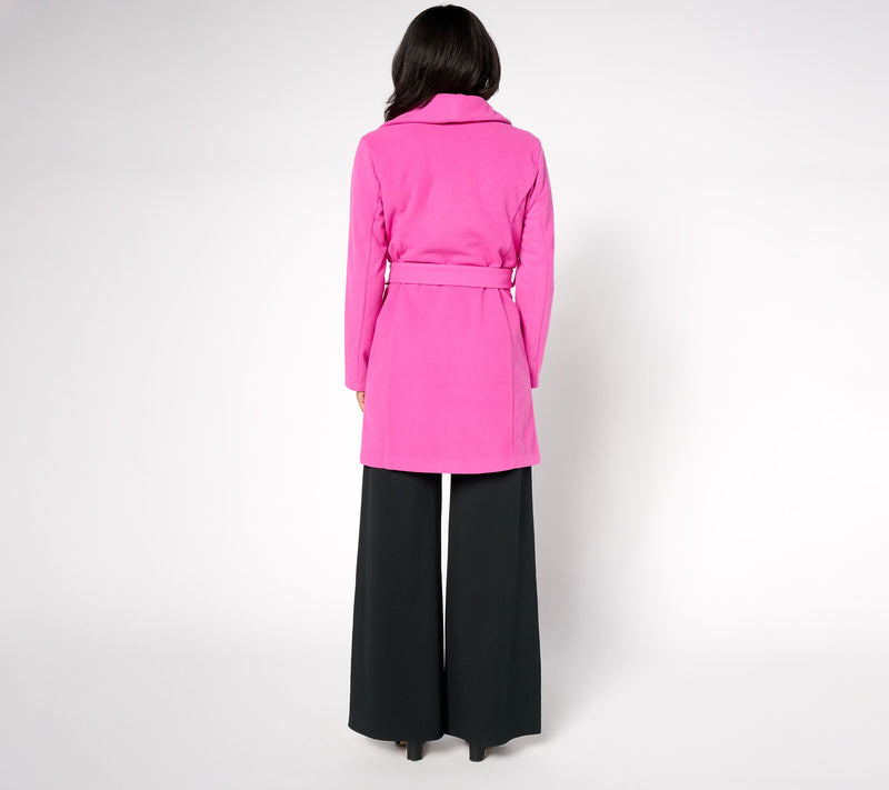Studio Park x Amy Stran Brushed Double Knit Wrap Coat — View 8