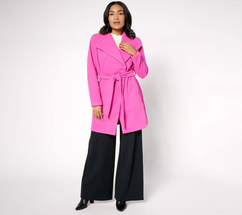 Studio Park x Amy Stran Brushed Double Knit Wrap Coat — View 5