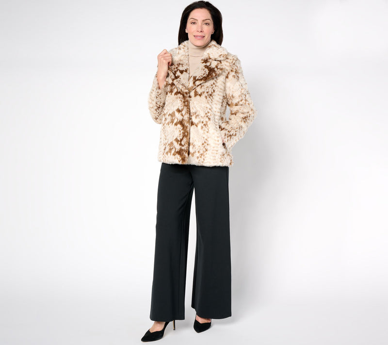 Dennis Basso Novelty Sculpted Faux Fur Jacket — View 8