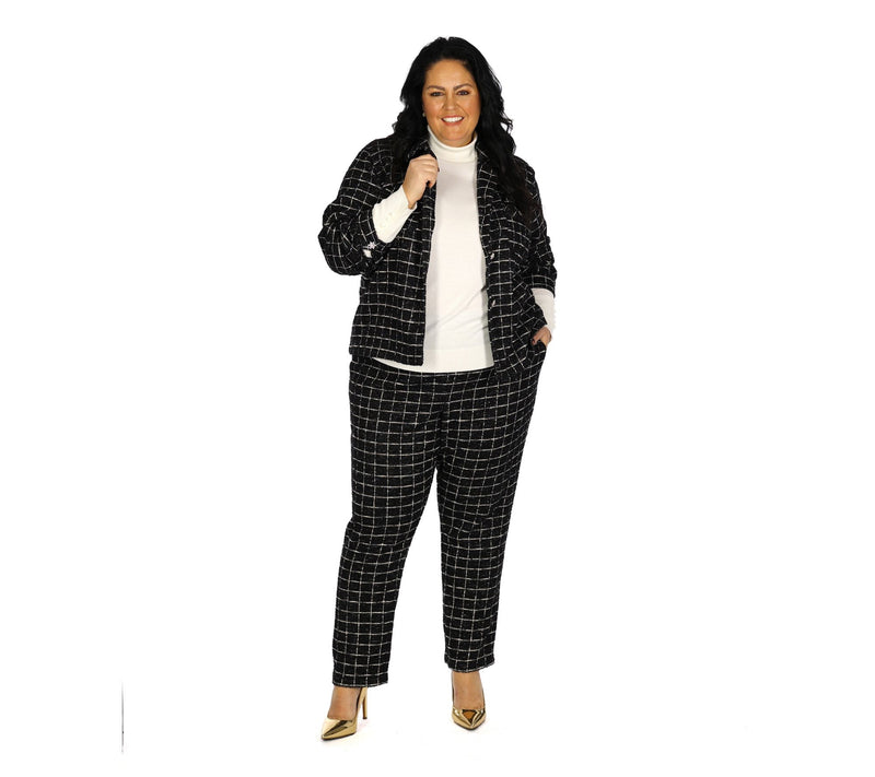 Dennis Basso Regular Boucle Knit Pant with Sparkle — View 14