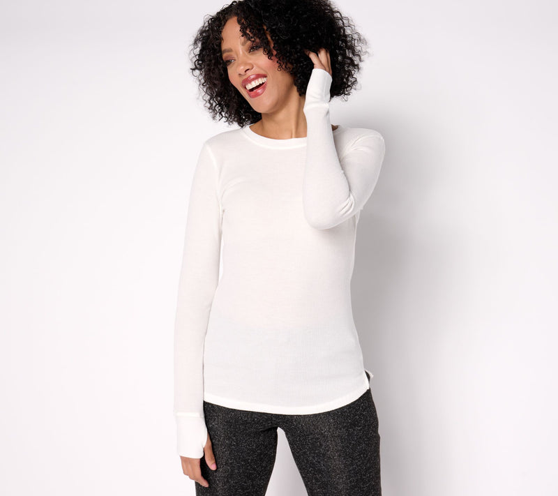 Cuddl Duds Base Layers Cozy Stretch Thermal Long Sleeve Crew — View 5