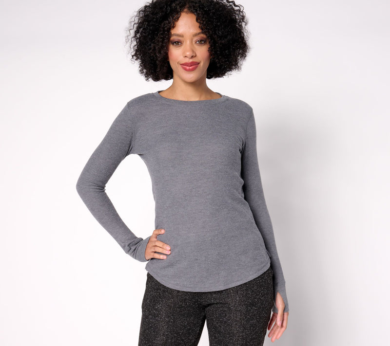 Cuddl Duds Base Layers Cozy Stretch Thermal Long Sleeve Crew — View 9