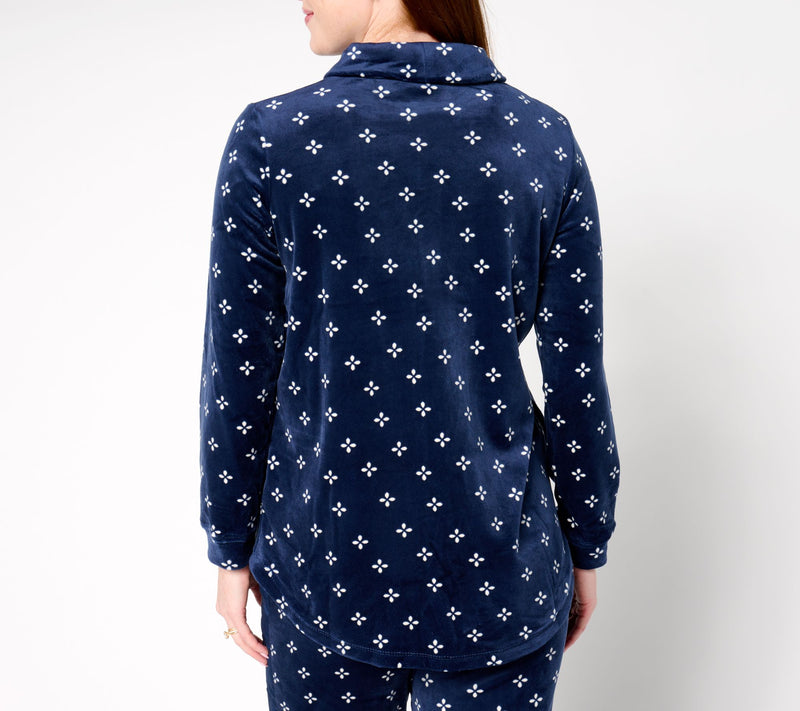 Cuddl Duds Double Plush Velour Tunic Shirt — View 11