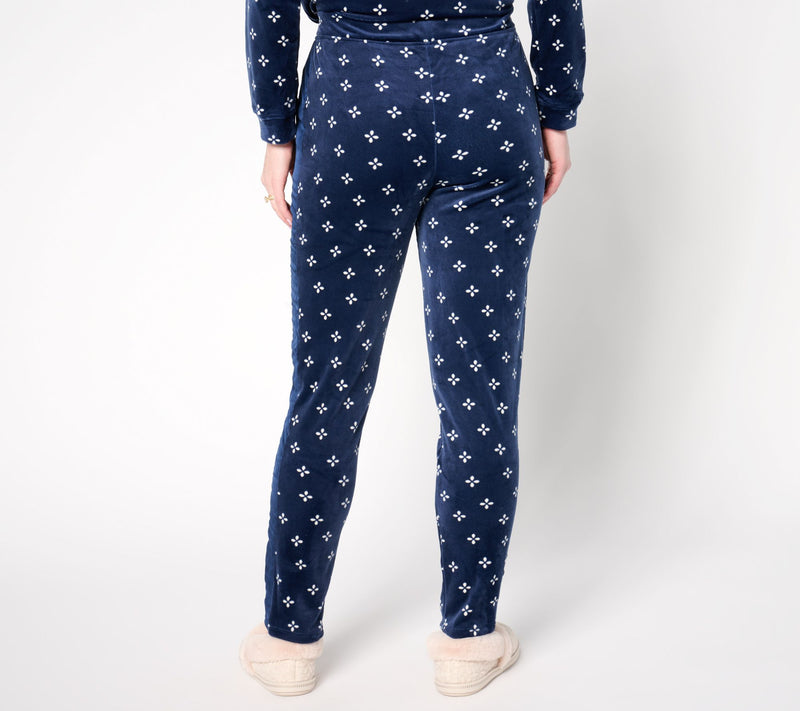 Cuddl Duds Double Plush Velour Satin Touch Pant — View 11