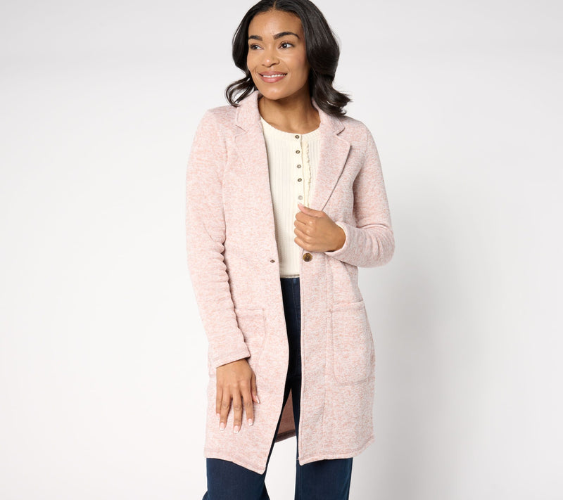 Cuddl Duds Brushed Sweater Coatigan — Main view