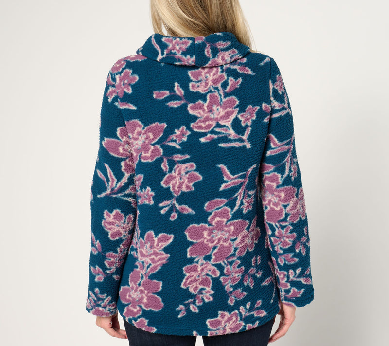 Cuddl Duds Sherpa Fleece 1/4 Zip Pullover — View 13
