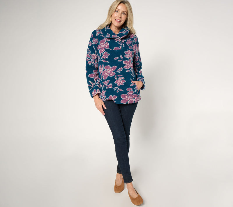 Cuddl Duds Sherpa Fleece 1/4 Zip Pullover — View 14