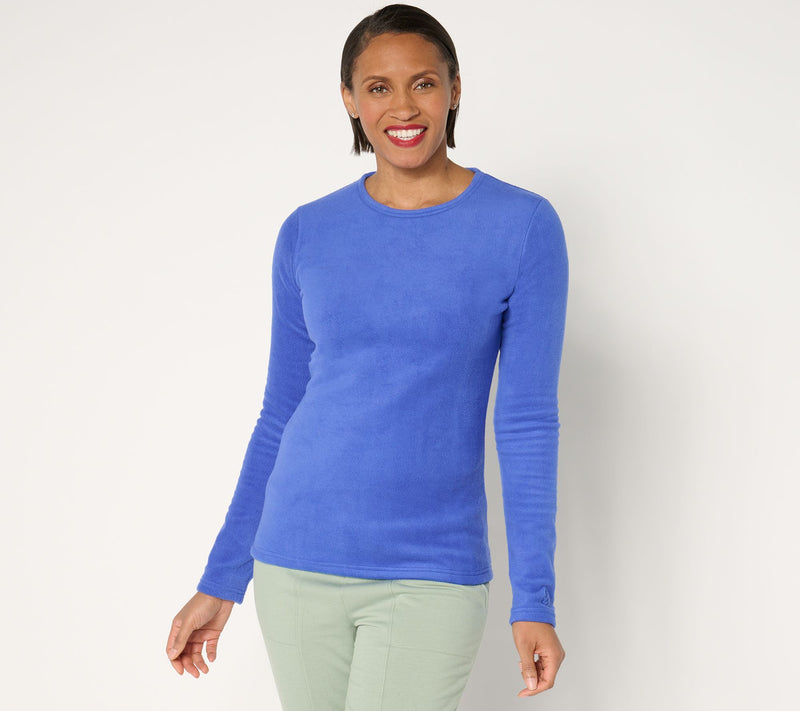 Cuddl Duds Base Layers Fleecewear with Stretch Long Sleeve Top — Main view